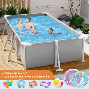 Bể bơi khung thép KAW 2m6 – Rộng rãi, bền đẹp, dễ lắp đặt tại nhà