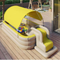 Bể bơi phao cầu trượt 3m KAW HOME – Không gian rộng rãi, có mái che, chất liệu PVC an toàn
