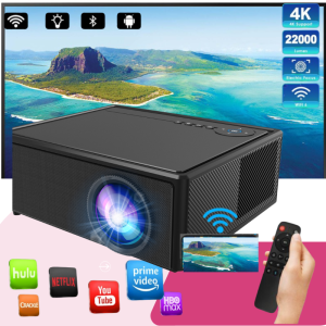 Máy chiếu KAW 007A – Máy chiếu thông minh 4K, Auto Focus, Android 11, Bluetooth, WiFi, âm thanh sống động