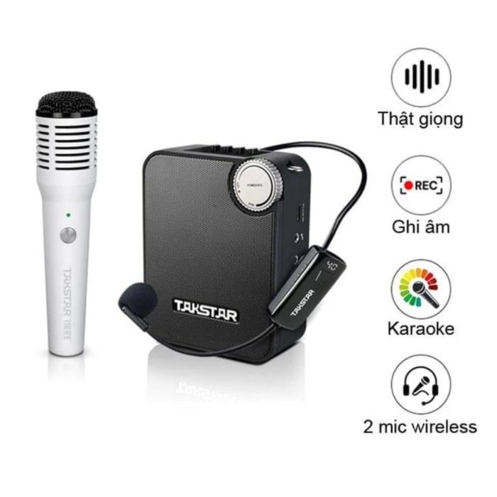 Máy Trợ Giảng KAW Takstar E500W – Công Suất 20W, Sóng UHF 40m, Chống Hú Rít, Pin Dung Lượng Lớn, Bluetooth 5.0