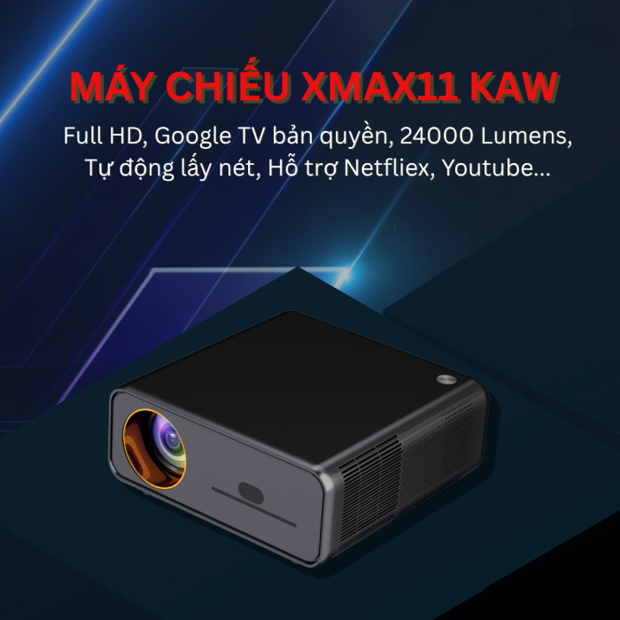 Máy Chiếu Kaw Xmax 11 – Giải Pháp Trình Chiếu Chuẩn HD Cho Gia Đình & Văn Phòng 