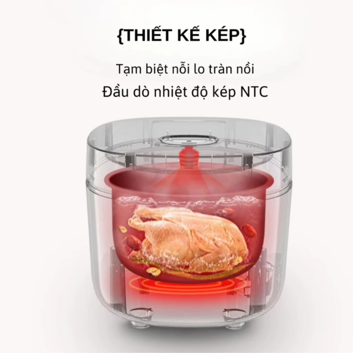 Nồi Cơm Điện Tử KAW Smart Rice 3L - Đa Năng 8 Chế Độ, Lòng Nồi Inox 304 Cao Cấp