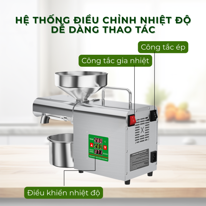 Máy Ép Dầu KAW Artisan Series 9 - Ép Nóng Lạnh, Tùy Chỉnh Nhiệt Độ, Giữ Trọn Dưỡng Chất