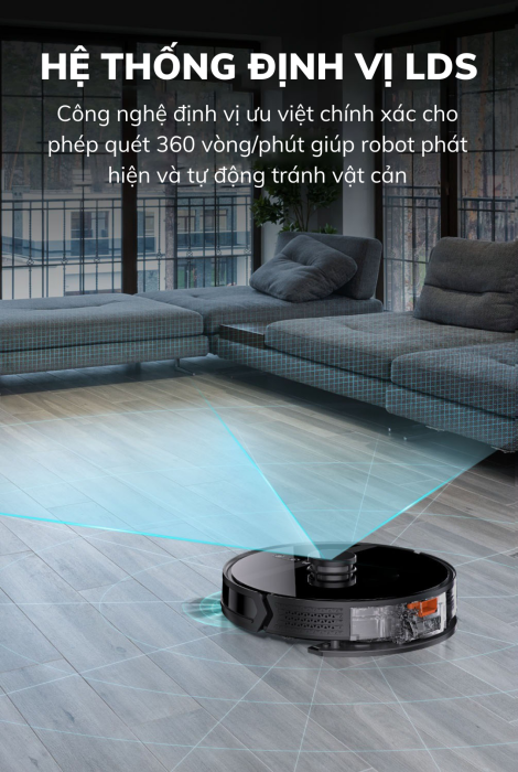 Robot Hút Bụi Cao Cấp KAW 281X – Lực Hút 4000Pa, Vận Hành Êm, Tự Đổ Rác