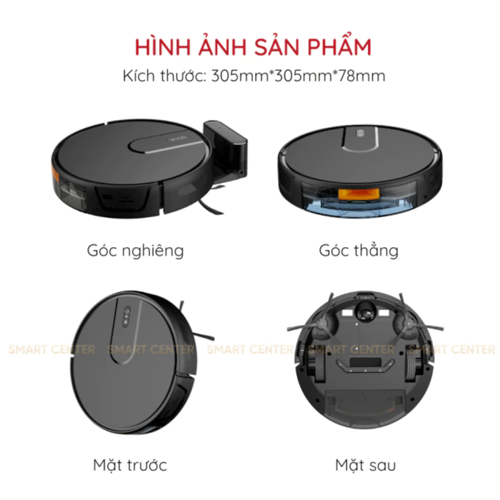 Robot Hút Bụi Lau Nhà KAW Smart 281Y – Hút & Lau 2 Trong 1, App Điều Khiển