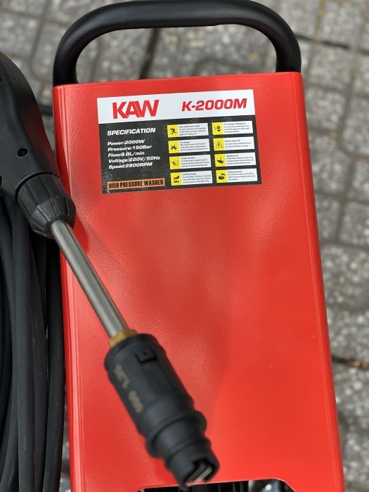 Máy Rửa Xe Áp Lực Cao KAW 335B – Motor Cảm Ứng Từ 2000W, Áp Lực 105 Bar, Lưu Lượng 8L/Phút