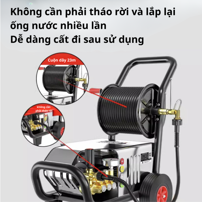 Máy Rửa Xe KAW 3000W Chính Hãng – Motor Cảm Ứng Từ, Áp Lực Cao, Full Phụ Kiện, Làm Sạch Nhanh