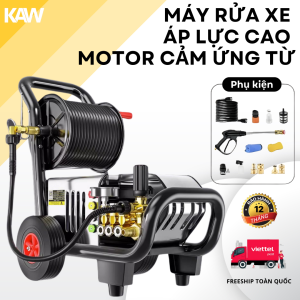 Máy Rửa Xe KAW 3000W Chính Hãng – Motor Cảm Ứng Từ, Áp Lực Cao, Full Phụ Kiện, Làm Sạch Nhanh