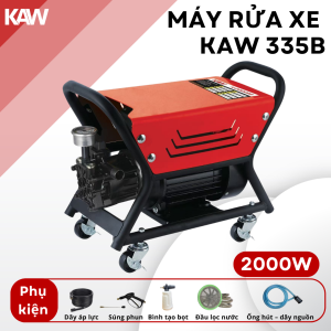Máy Rửa Xe Áp Lực Cao KAW 335B – Motor Cảm Ứng Từ 2000W, Áp Lực 105 Bar, Lưu Lượng 8L/Phút