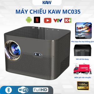 Máy Chiếu KAW MC035 – Full HD 1080P, Android, Loa HIFI 10W, 650 Lumens, Short Throw