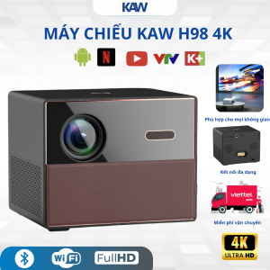 Máy Chiếu KAW H98 4K – 700 Lumens, Auto Focus, Android 9, Kèm Chân Giá, Hỗ Trợ 4K