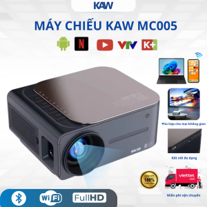 Máy Chiếu KAW MC005 – Full HD 1080P, 400 ANSI, Android 9, WiFi 2.4G/5G, Hỗ Trợ 4K