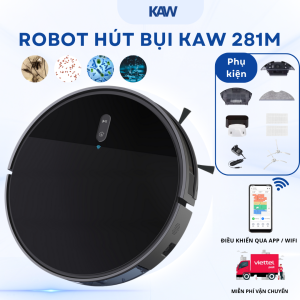 Robot Hút Bụi Thông Minh KAW 281M – Lau & Hút Khô Ướt, Lực Hút Mạnh