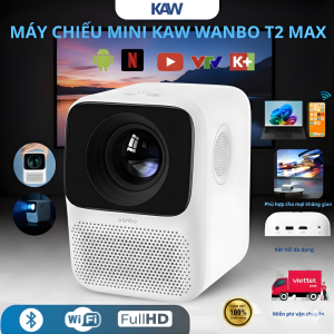 Máy Chiếu Mini KAW Wanbo T2 Max LED 1080P – Short Throw, Loa Tích Hợp