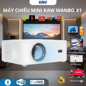 Máy Chiếu Mini KAW Wanbo X1 Android – HD 720P, Hỗ Trợ 1080P, Keystone 4D, 130 Inch, Loa Stereo