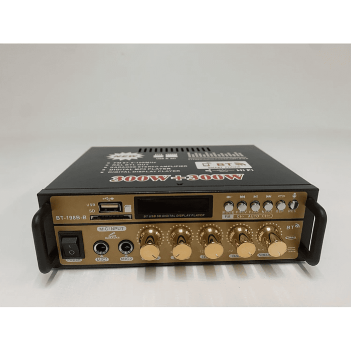 Amply BT198B-B KAW Đa Năng 600W — Bluetooth Karaoke Gia Đình Hoàn Hảo!