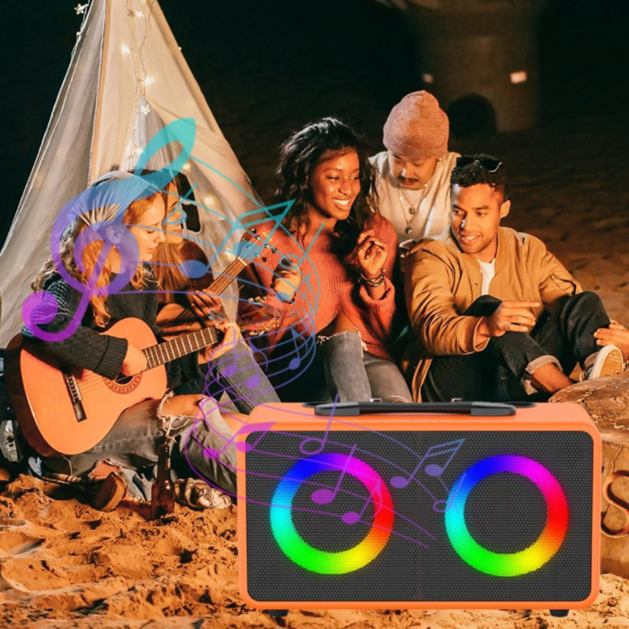 Loa KAW PartyBox K1 Bluetooth Karaoke, Hỗ trợ Mic 6.5mm, FM, USB, Type-C copy