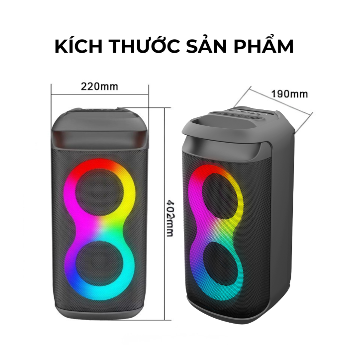 Loa KAW PartyBox K2 Bluetooth Karaoke - Âm Thanh Mạnh Mẽ, Đa Cổng Kết Nối | Chính Hãng