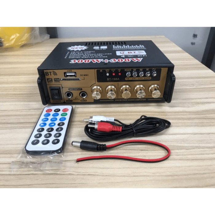 Amply BT198B-B KAW Đa Năng 600W — Bluetooth Karaoke Gia Đình Hoàn Hảo!