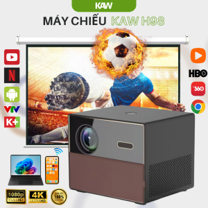 Máy Chiếu KAW H98 4K – 700 Lumens, Auto Focus, Android 9, Kèm Chân Giá, Hỗ Trợ 4K