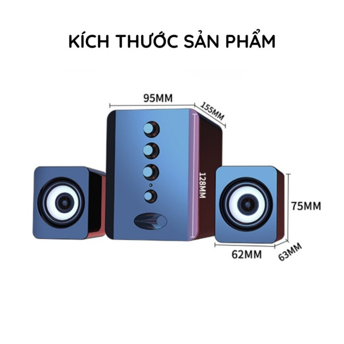 Loa máy tính USB KAW, Âm thanh sống động, thiết kế nhỏ gọn