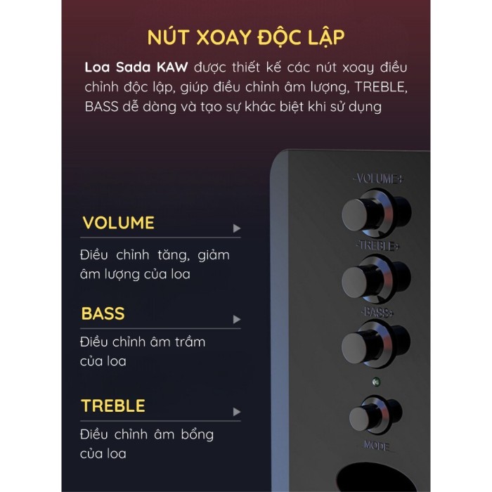 Loa máy tính USB KAW, Âm thanh sống động, thiết kế nhỏ gọn