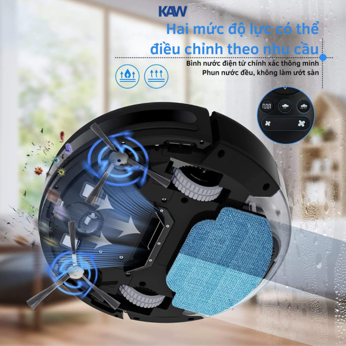 Robot Hút Bụi KAW 248D EcoClean – Máy Hút Bụi Tự Động Thông Minh