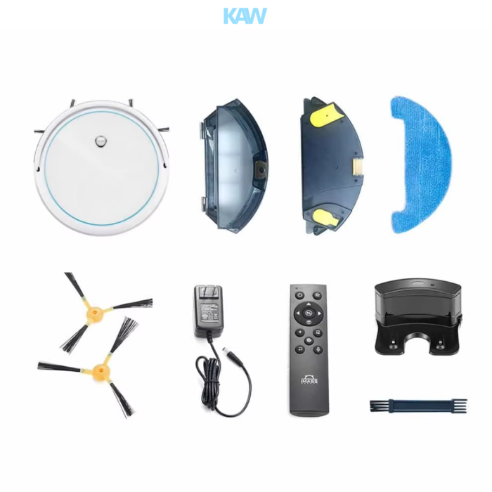 Robot Hút Bụi Lau Nhà KAW 249B - Điều Hướng Gyro, Lực Hút 2600Pa, Hoạt Động 120 Phút