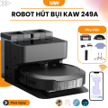 Robot Hút Bụi Lau Nhà KAW 249A - Có Hệ Thống Lọc Nước Thải, Lực Hút 12000Pa, Điều Khiển App