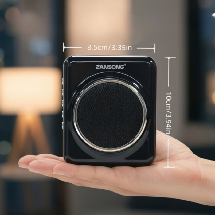 Máy Trợ Giảng ZANSONG M90 Cao Cấp Chống Hú 20W - Âm Thanh To Rõ, Trọn Bộ Mic Không Dây/Cài Áo