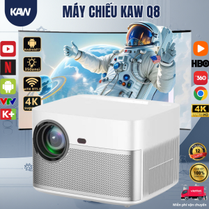 Máy Chiếu KAW Q8 Full HD 1080P – Android 9, Auto Focus, Hỗ Trợ 4K, Home Theater Cao Cấp