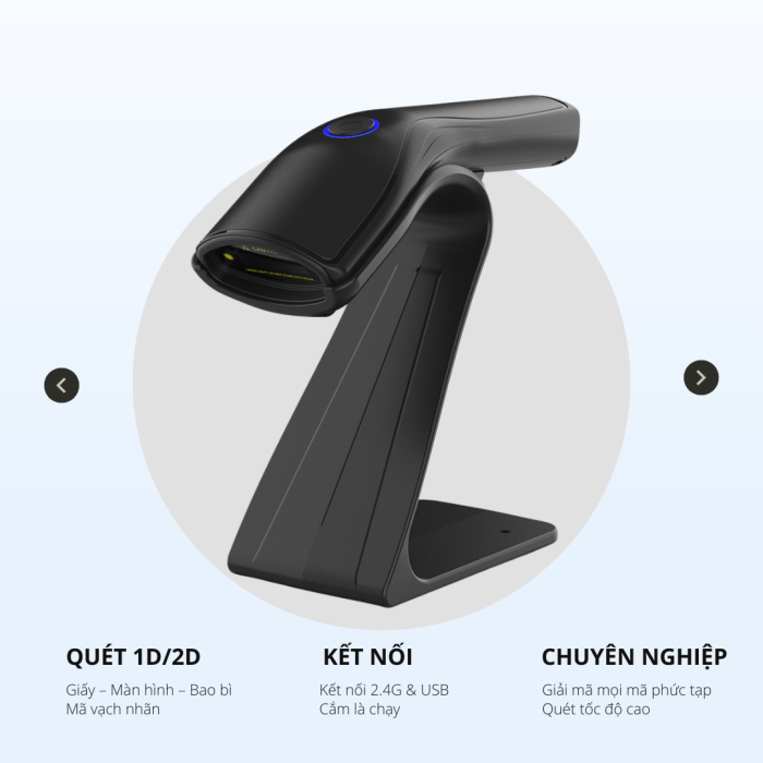 Máy Quét Mã Vạch Không Dây KAW KX-Elite 35377– Máy Quét 2D, QR Code Đa Tia Siêu Nhạy