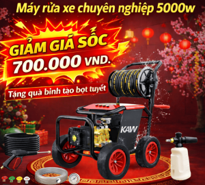 Máy rửa xe KAW AquaBlast K-5000 – Công suất mạnh, độ bền cao, giá cực tốt
