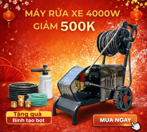 Máy rửa xe cao áp KAW K4000, Máy rửa xe công nghiệp, Sức mạnh làm sạch vượt trội
