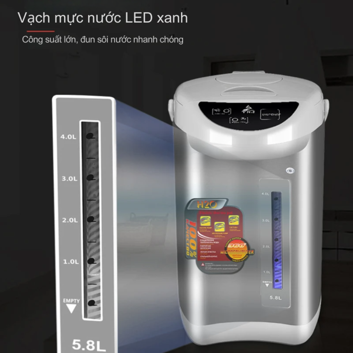 Bình thủy điện đun nước nóng, Dung tích lớn, thiết kế đẹp, Đa chức năng