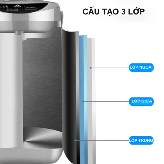 Bình thủy điện đun nước nóng, Dung tích lớn, thiết kế đẹp, Đa chức năng