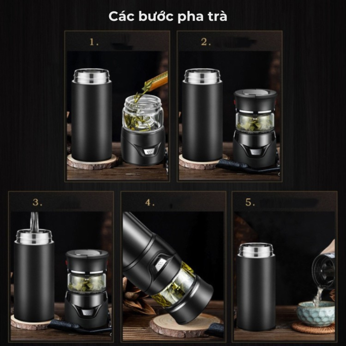 Bình Pha Trà Giữ Nhiệt KAW Inox 316 Cao Cấp - Lõi Lọc Thông Minh, Giữ Nhiệt Vượt Trội, An Toàn Sức Khỏe