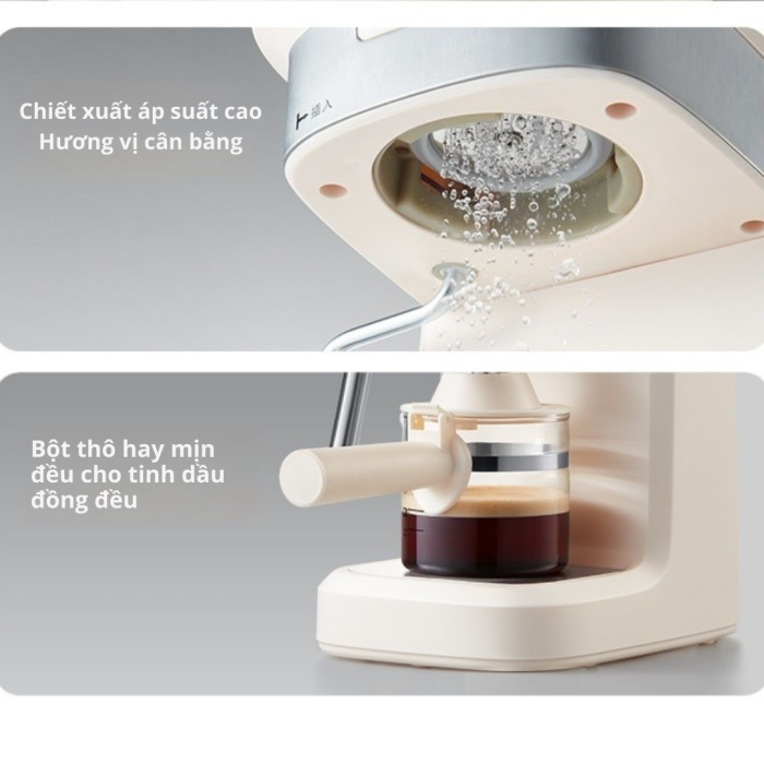 Máy pha cà phê KAW K3 Mini – Xả áp tự động, dễ dùng cho người mới