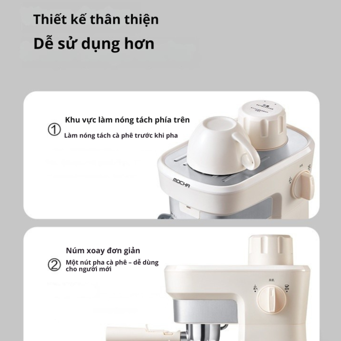 Máy pha cà phê KAW K3 Mini – Xả áp tự động, dễ dùng cho người mới