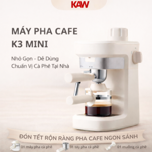 Máy pha cà phê KAW K3 Mini – Xả áp tự động, dễ dùng cho người mới