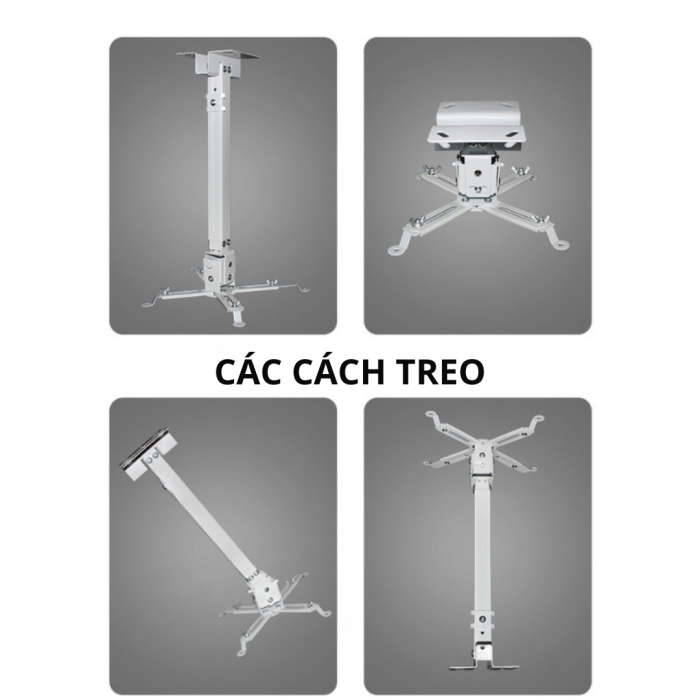 Giá Treo Máy Chiếu 65cm Đa Năng KAW - Xoay 360 Độ, Chịu Tải 20kg (Điều Chỉnh 41-60cm)