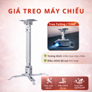 Giá Treo Máy Chiếu 65cm Đa Năng KAW - Xoay 360 Độ, Chịu Tải 20kg (Điều Chỉnh 41-60cm)