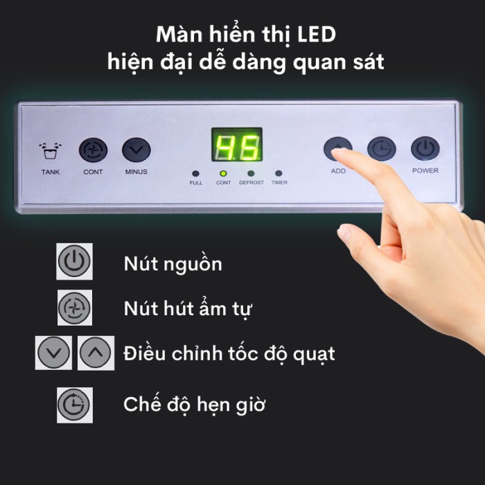 Máy hút ẩm công nghiệp Fujihaia DH70BL - Công suất lớn, Vận hành bền bỉ