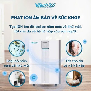 Máy Hút Ẩm JPTATO Vtech365 VT-HA350-W - Công Suất Mạnh, Vận Hành Êm