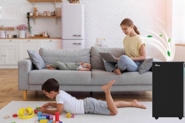 Máy hút ẩm FujiE HM-912ED 12L thông minh cho phòng ngủ, văn phòng