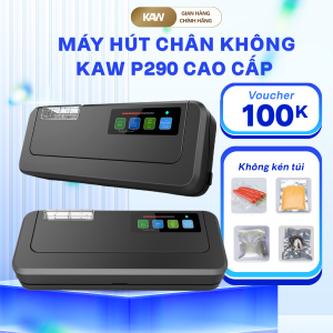 Máy Hút Chân Không KAW P290 Cao Cấp – Không Kén Túi, Hút Khô & Ướt, Hàn Nhanh, Giữ Thực Phẩm Tươi Lâu