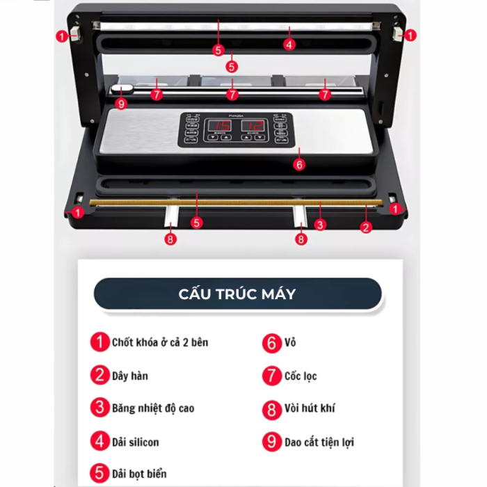 Máy Hút Chân Không KAW K35 – Không Kén Túi, Hút Khô & Ướt, Lực Hút Khỏe, Bảo Hành 12 Tháng