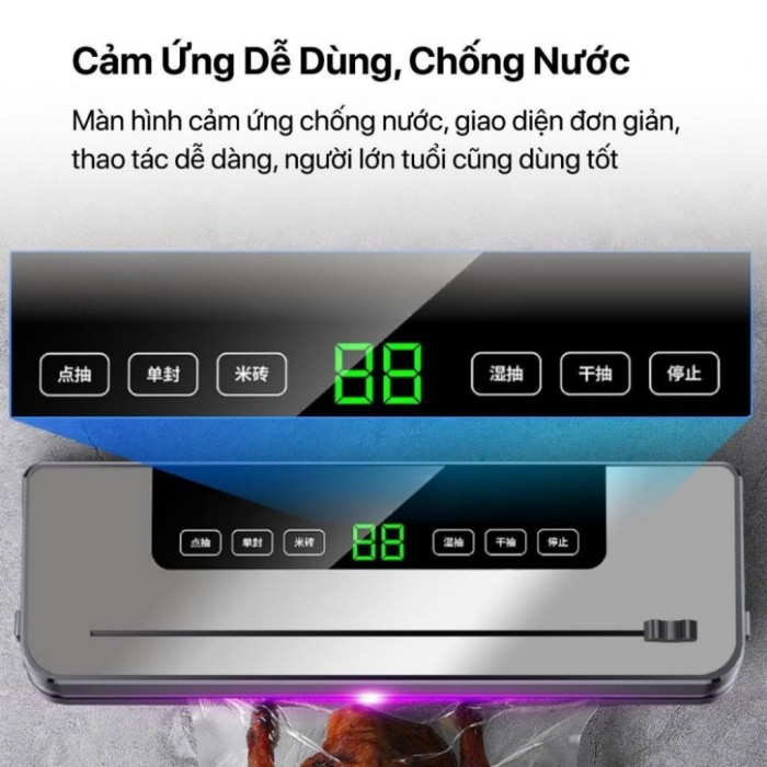 Máy Hút Chân Không KAW K5 – Hút Tự Động, Tích Hợp Dao Cắt Túi, Hàn 30cm, Khử Trùng UV, Đa Năng Cho Gia Đình
