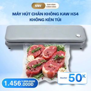 Máy Hút Chân Không KAW H34 Không Kén Túi – Hút Mạnh, Hàn Tự Động, Dùng Được Nhiều Loại Túi