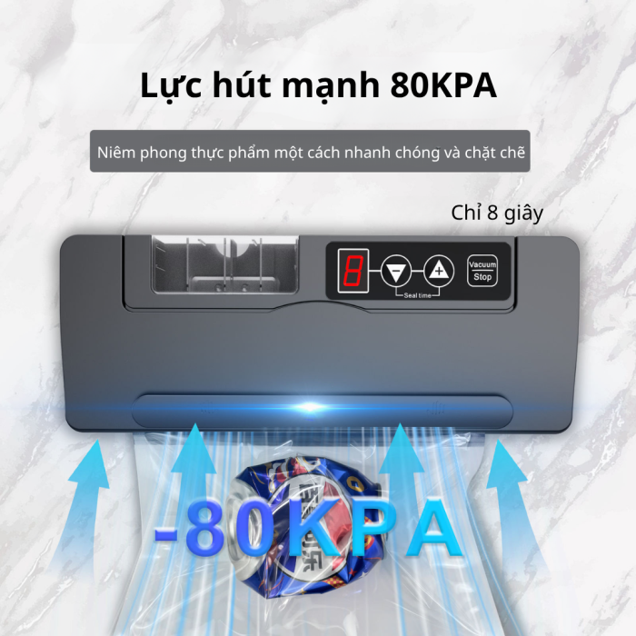 Máy Hút Chân Không Thực Phẩm KAW 257M Tự Động – Lực Hút Mạnh, Hàn Miệng Túi 30cm, Bảo Quản Thực Phẩm Hiệu Quả